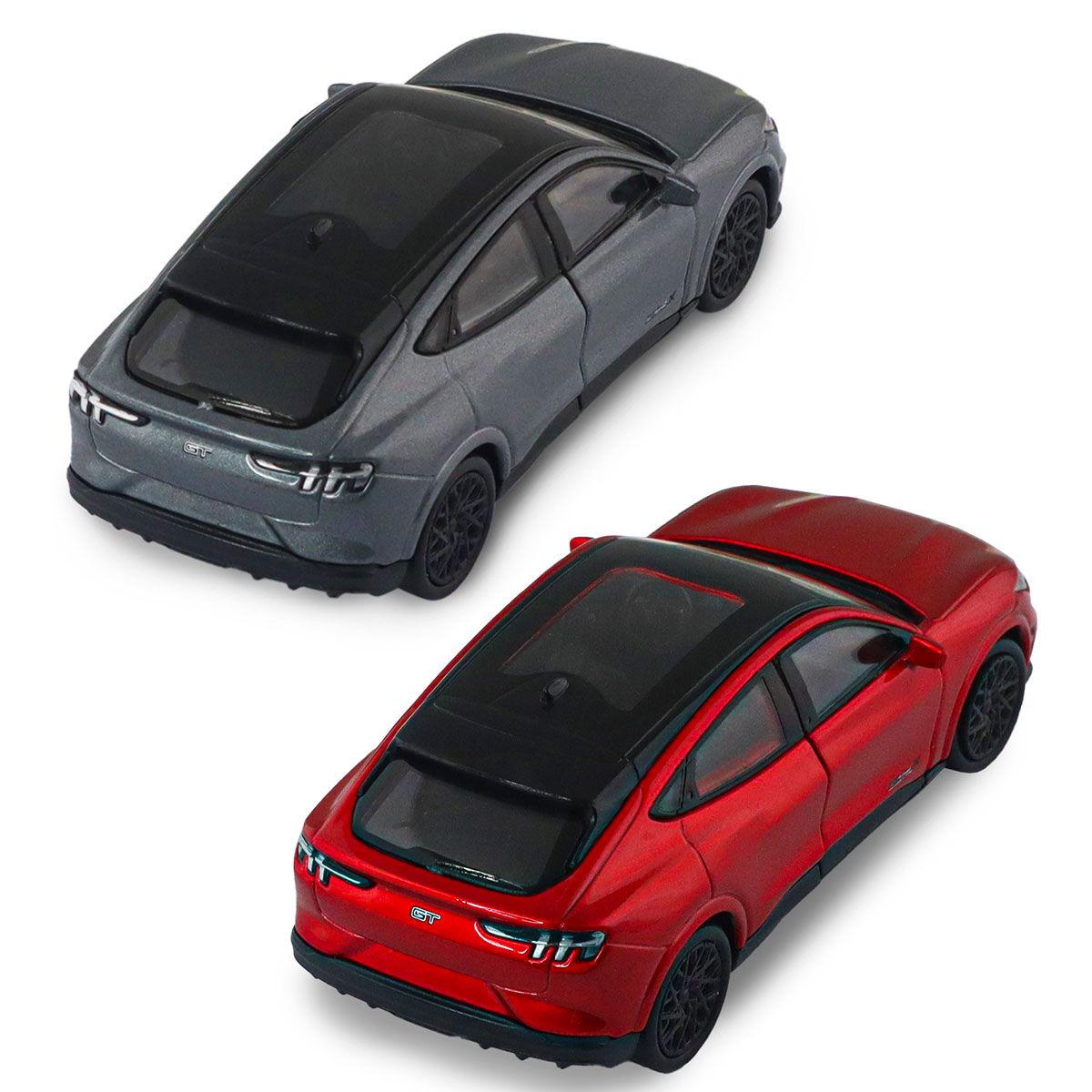 Автомодель - Ford Mustang Mach-E GT 2023 (красный, серебристо-серый)  фото 2