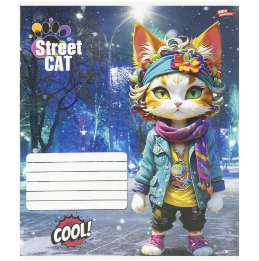 Зошит 12л клітинка "Street Cat" (20 примірників, мікс)  фото 2