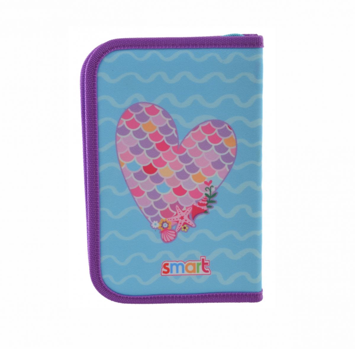 Пенал шкільний твердий "Smart" одинарний з клапаном "Mermaid"  фото 2