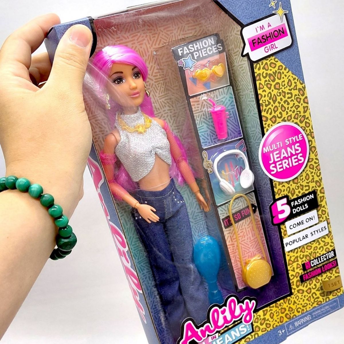 Лялька pink hair, серія jeans "Anilly"  фото 2