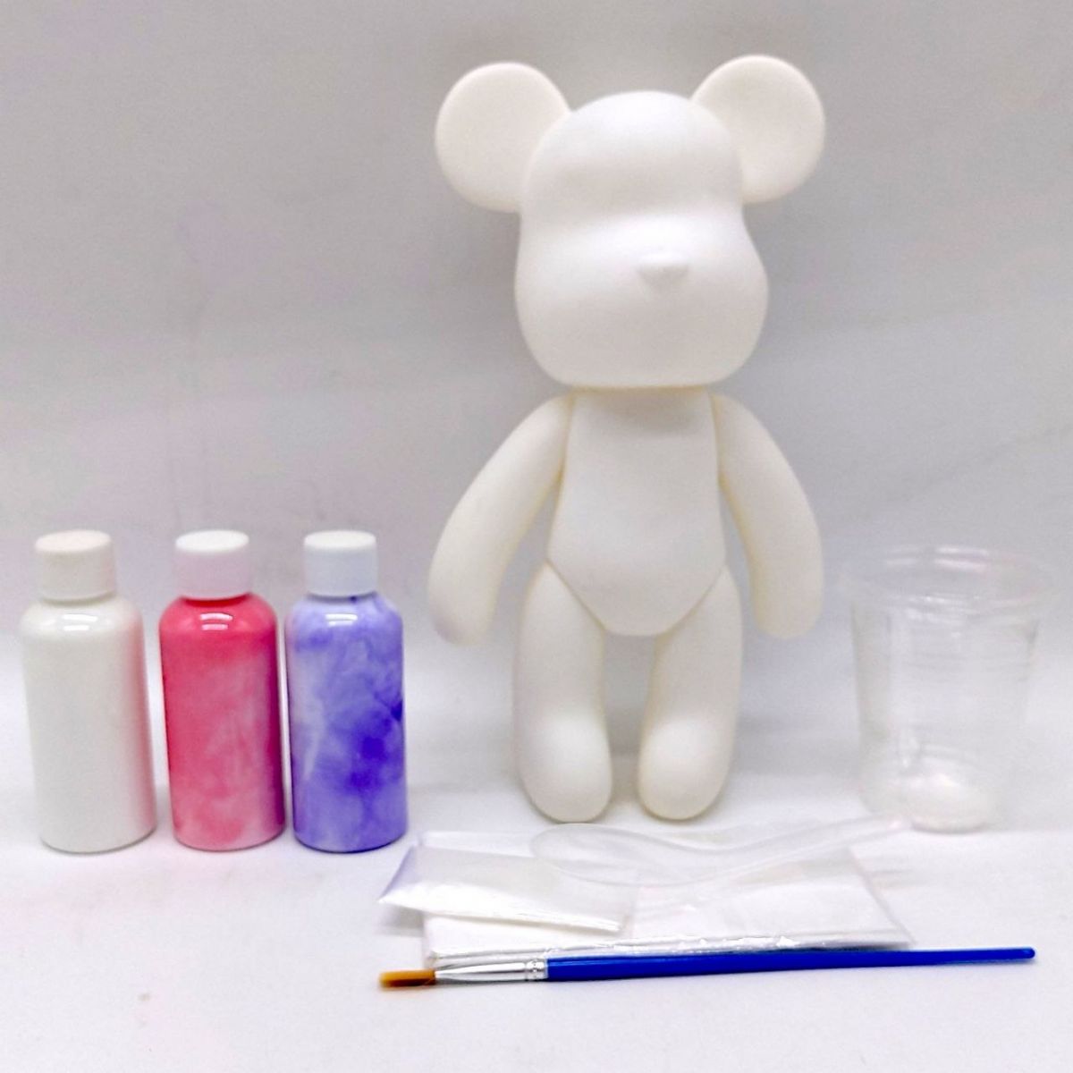 НАБІР ДЛЯ ТВОРЧОСТІ "FLUID BEAR" ВЕДМІДЬ З ФАРБАМИ  фото 2