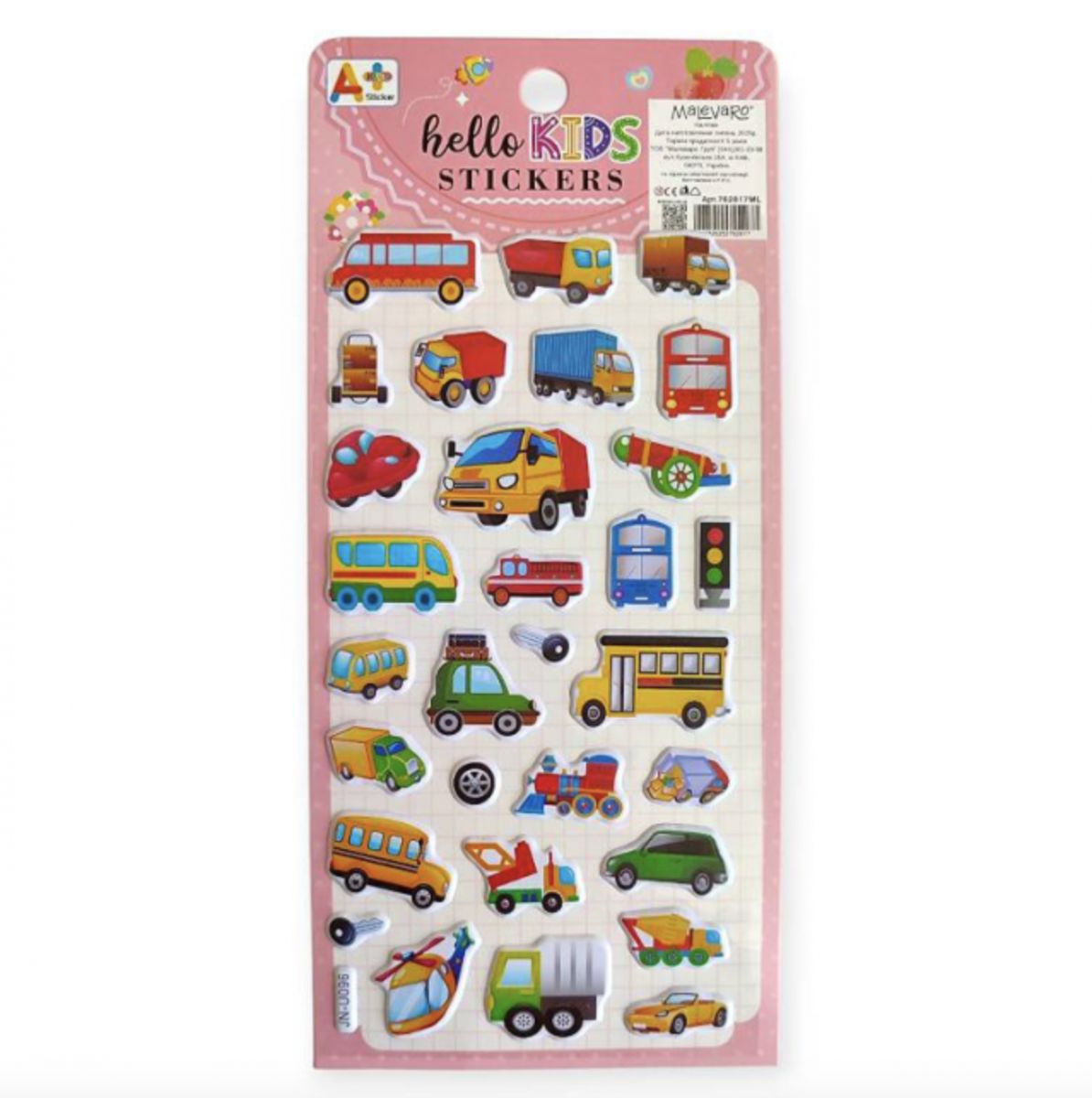 Наклейки дизайн "Hello Stickers Kids", (набор 6 шт)  фото 2
