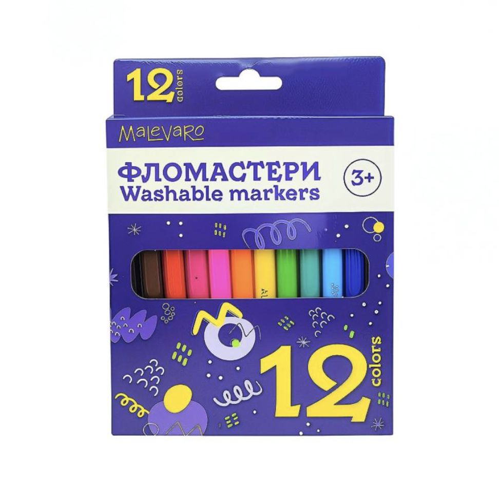 Набор фломастеров 12 цветов в коробке  фото 2