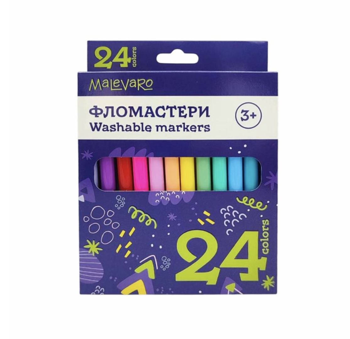 Набор фломастеров 24 цветов в коробке  фото 2