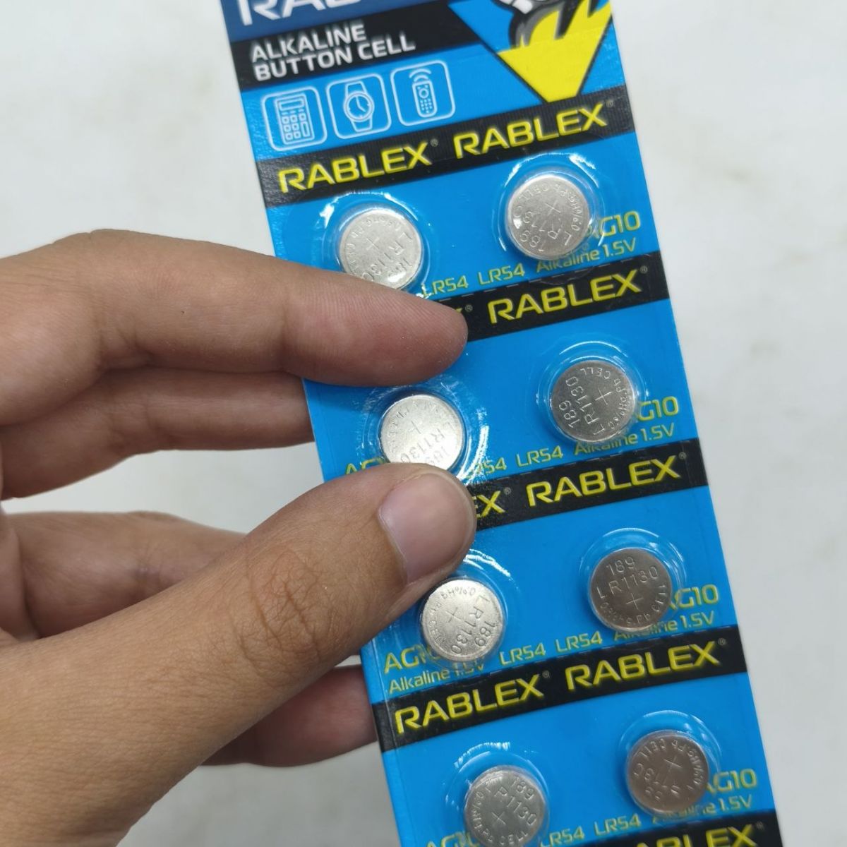 Батарейка RABLEX "таблетка" 1. 5V AG10 (LR54) ціна за 1 блістер - 10 шт  фото 2