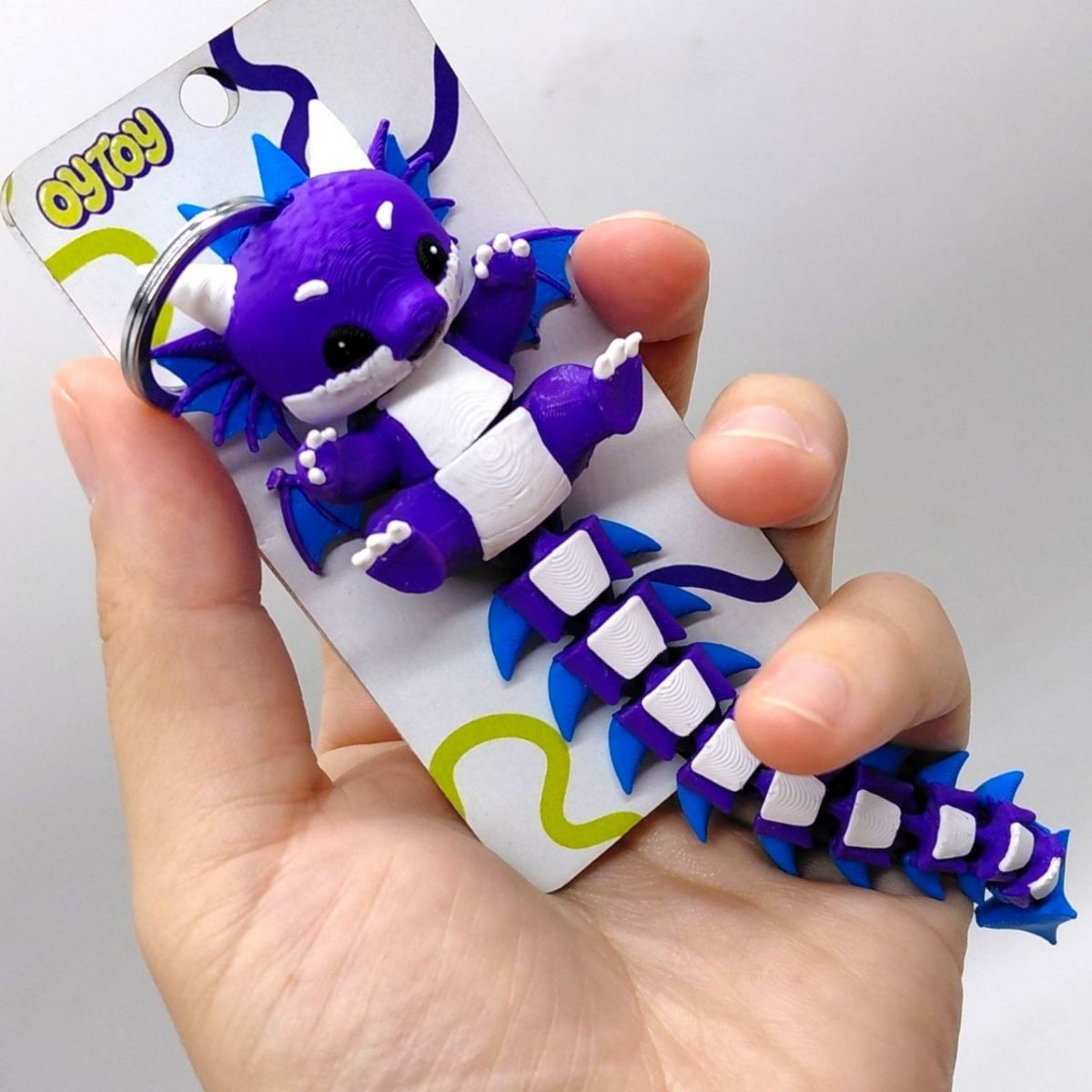 Брелок 3D друк "Flexi Dragon Long Tail/ Дракон Хвостик"  фото 2