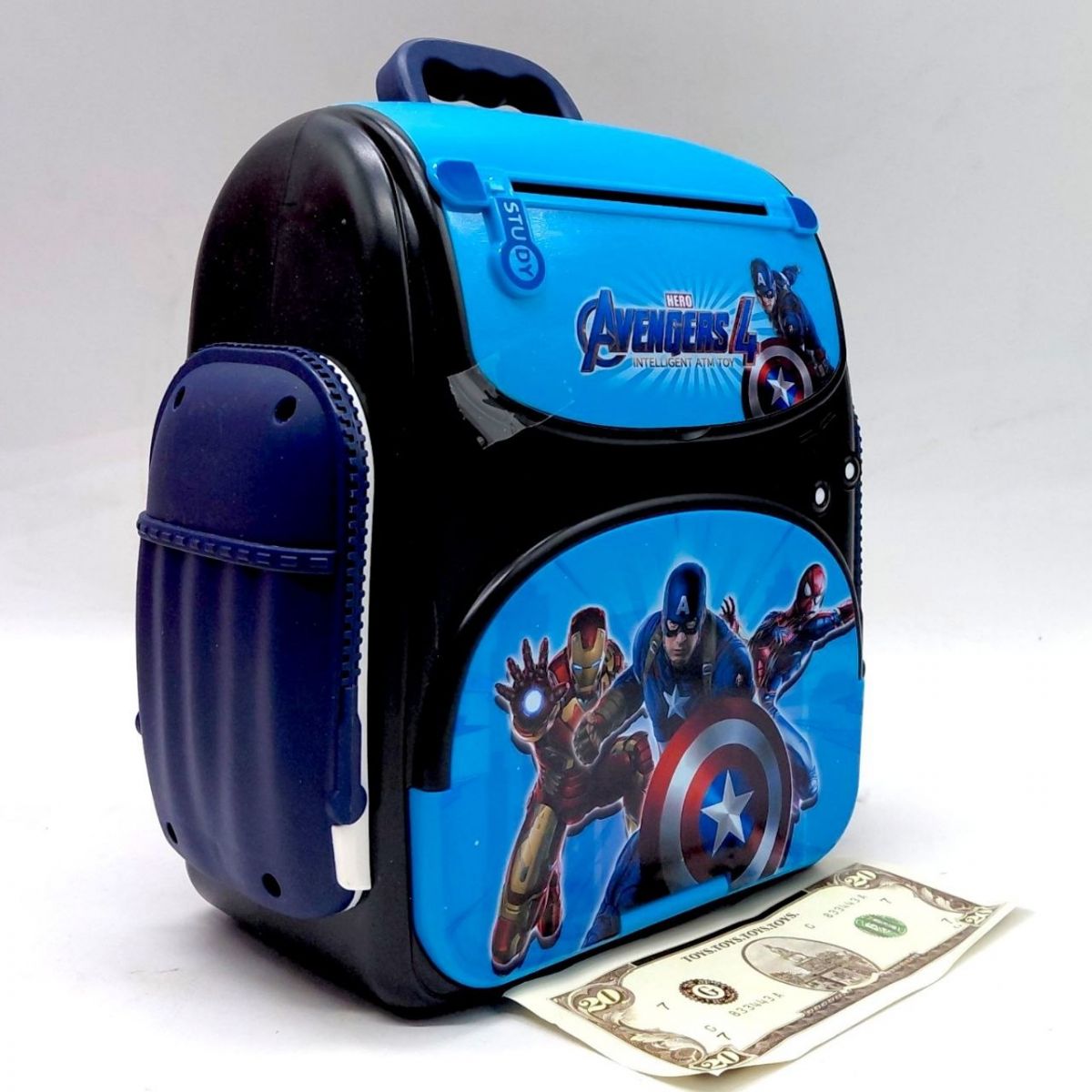 Сейф “Рюкзак” Avengers с подсветкой, имитация сканирования отпечатка  фото 2