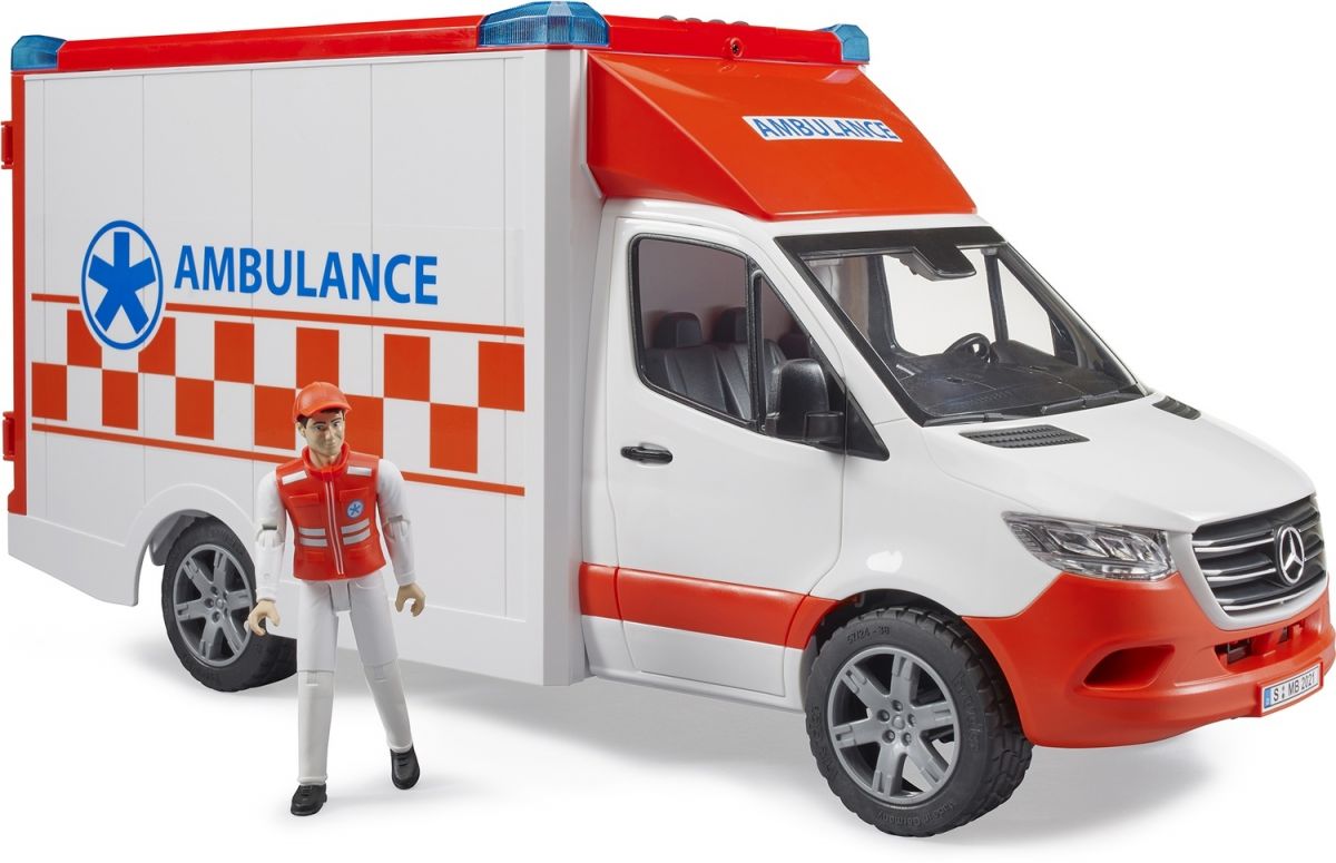 Набір іграшковий.  Автомобіль швидкої допомоги MB Sprinter з фігуркою  фото 2