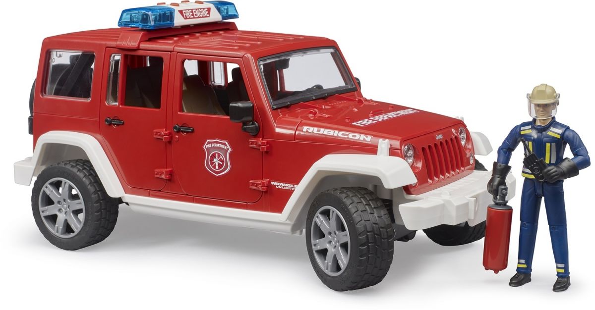 Набір іграшковий Пожежне авто JEEP Wrangler Unlimited Rubicon та фігурка пожежного  фото 2