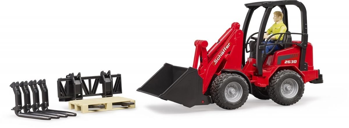 Набір іграшковий.  Міні-навантажувач Schaffer Compact 2630 з фігуркою та аксесуарами  фото 2