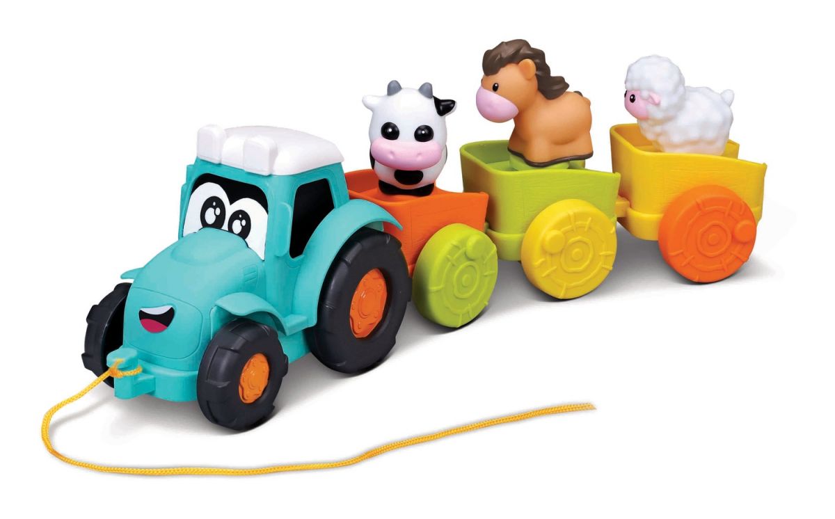 Набір ігровий Farm Tractor, в компл. 3 причепи та 3 фігурки тварин  фото 2