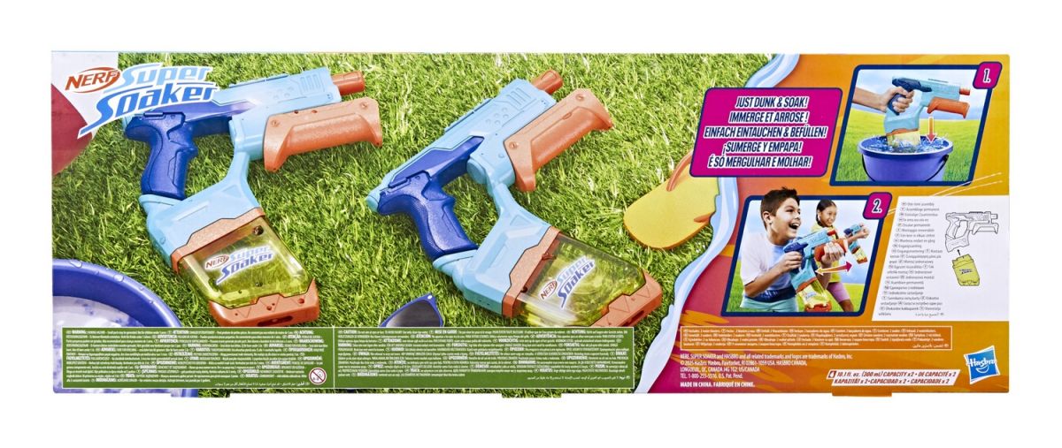 NERF Набор бластеров игрушечных водных Данк Фил серии Нерф Супер Сокер, 2 шт  фото 2