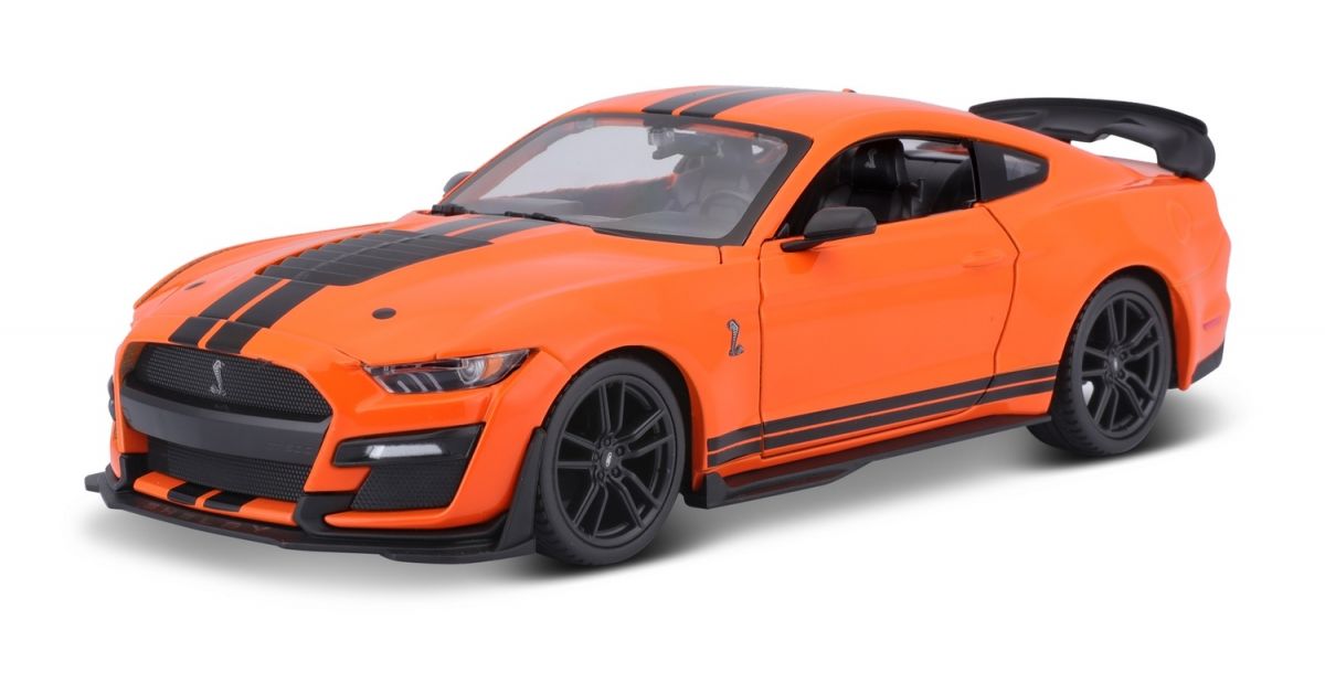 Автомодель в масштабе 1:24 - 2020 Ford Mustang Shelby GT500 оранжевый  фото 2