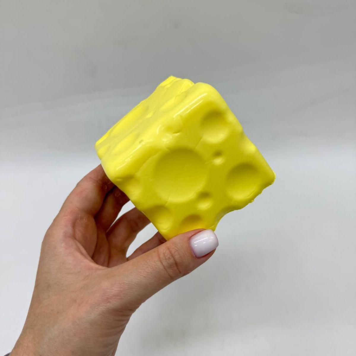 Сквіш  антистресс Сир  Кубик  6,5cm  Жовтий  з ароматом #371 (12/288)  фото 2