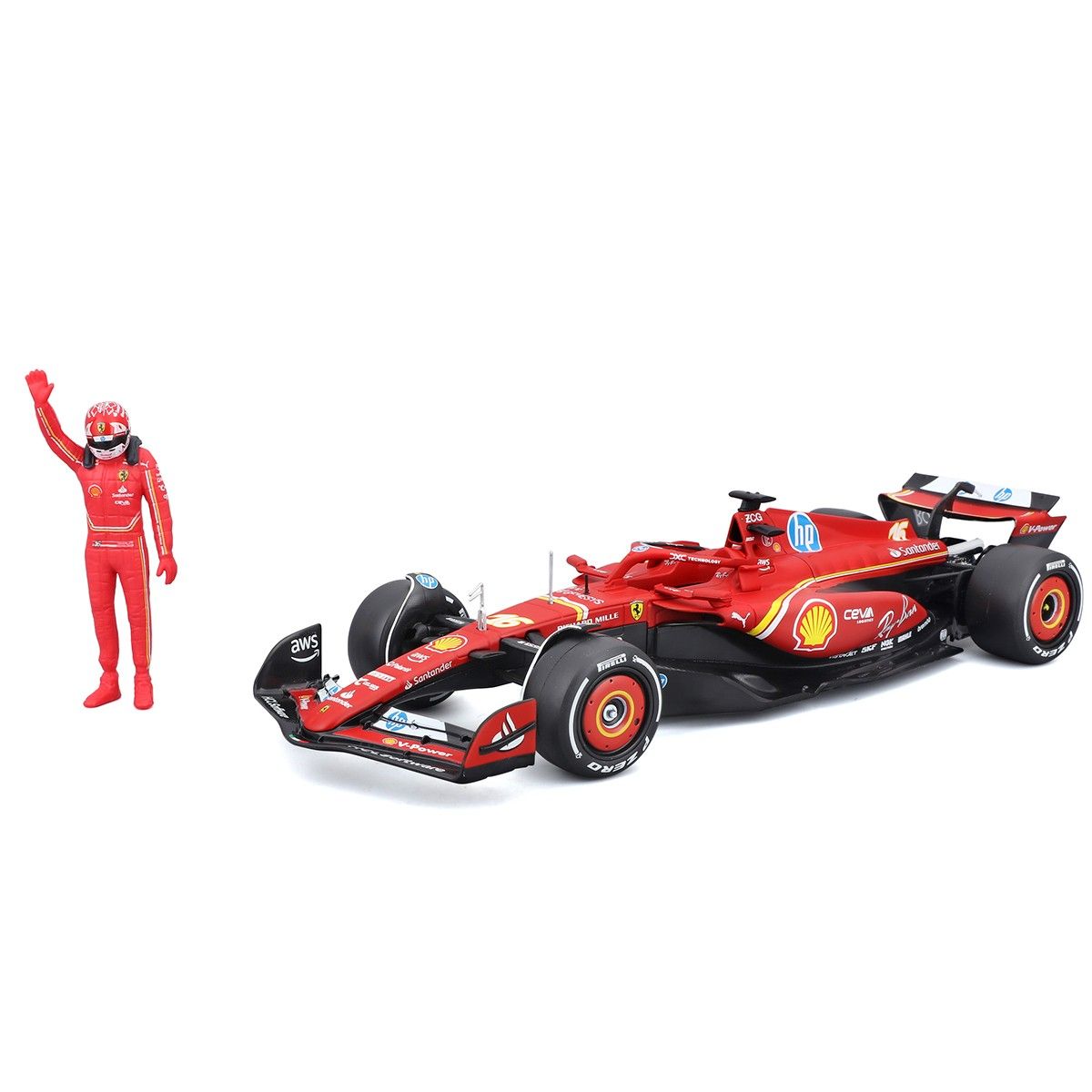 Автомодель з фігуркою – Ferrari SF-24 (2024) (1:24)  фото 2