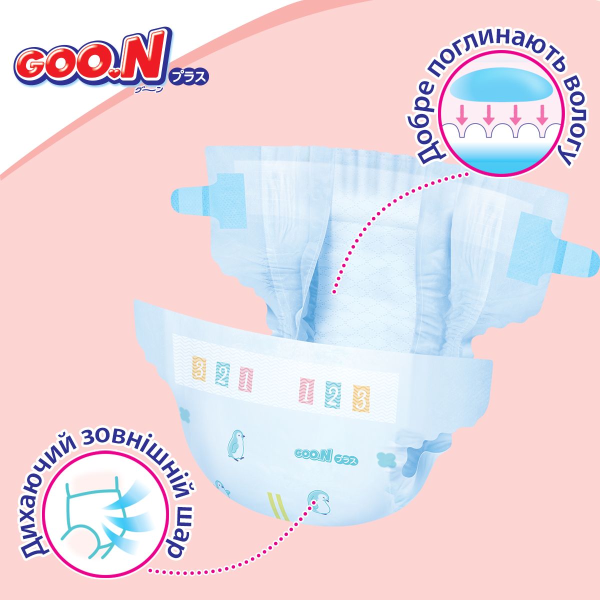 Підгузки Goo. N Plus для дітей (розмір 5(XL), 12-20 кг, 38 шт. )  фото 2