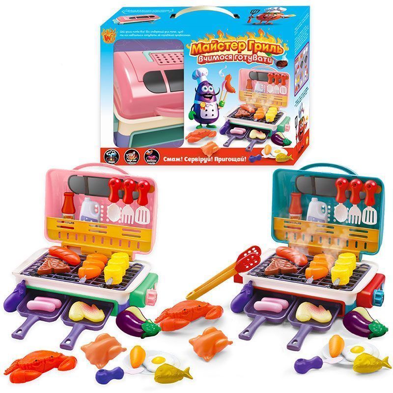 Мастер Гриль WToys, продукты меняют цвет, звук, подсветка, холодный пар (РОЗОВЫЙ)  фото 2