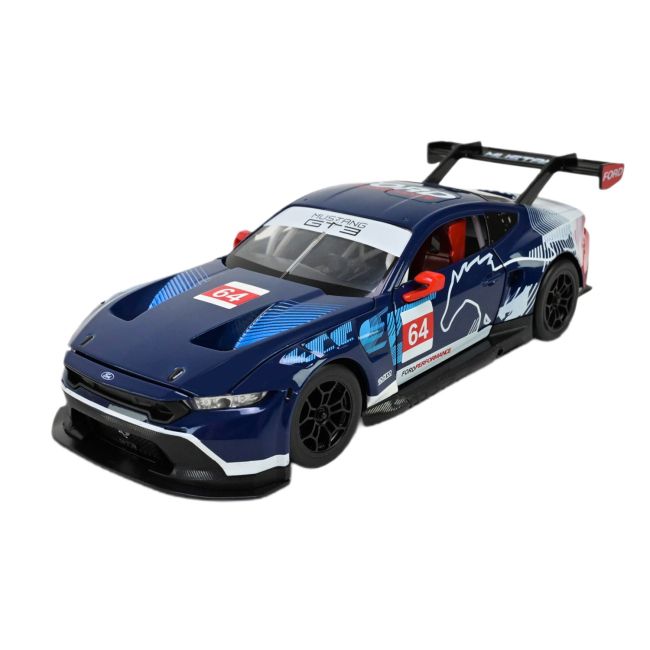Машина металлическая АВТОПРОМ на батарейках 1:24 Ford Mustang GT3（2024), с звуками, светом  фото 2