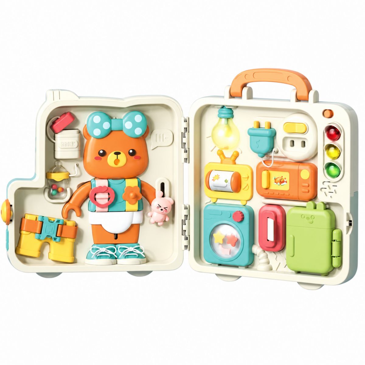 Бизиборд "WToys", ОЗВУЧКА НА УКРАИНСКОМ, звуки, подсветка, пальчиковые игры  фото 2