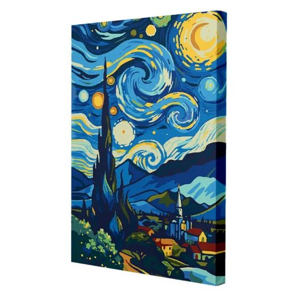 Картина по номерам "The Starry Night" 40х28 см  фото 2