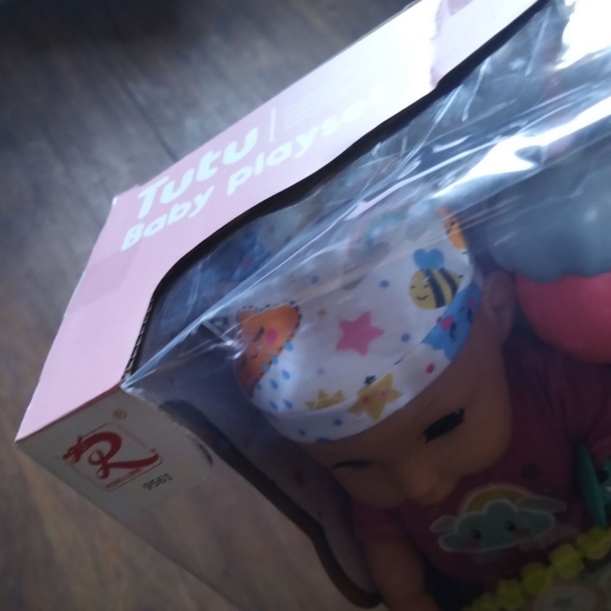 Уцінка.  Пупс 9561 (24) "Tutu Baby playset", музичний чіп, характерні звуки та фрази, заплющує очі, аксесуари, в коробці   - Помʼята упаковка  фото 2