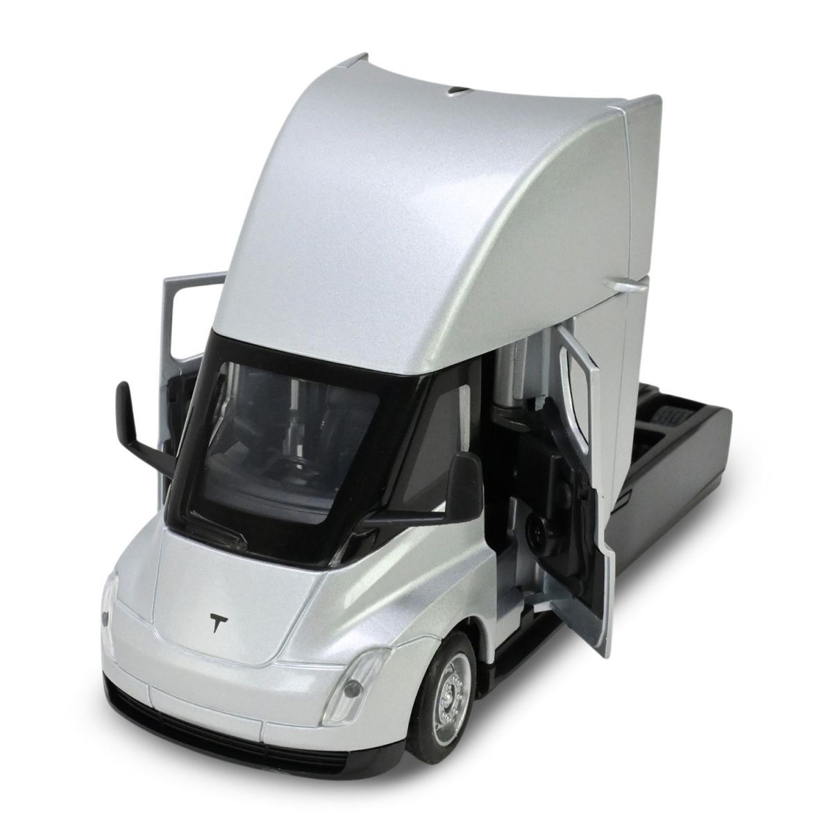 МАШИНА МЕТАЛЕВА "АВТОПРОМ" 1:32 TESLA SEMI TRUCK HEAD (СІРИЙ)  фото 2