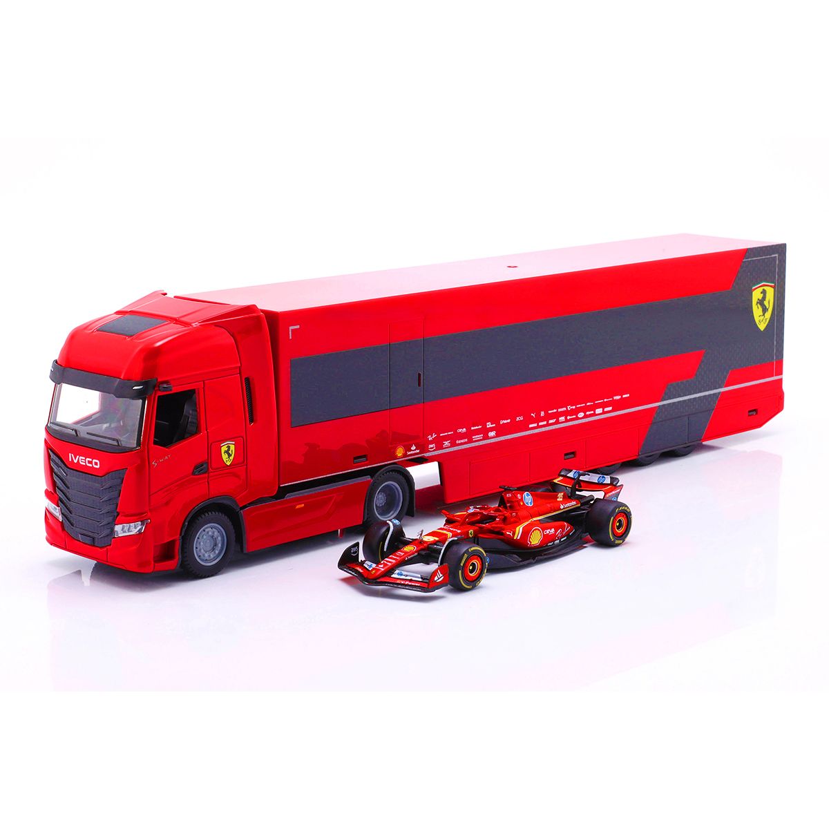 Игровой набор - Грузовик-тягач Iveco S-Way и болид SF-24 (1:43)  фото 2