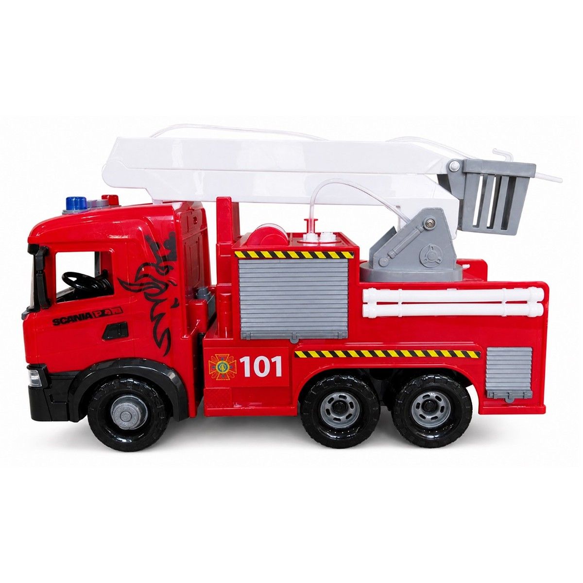 Автомодель серії Mid Truck – Пожежна машина Scania (світло, звук, функ.  води)  фото 2