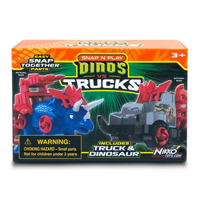Ігровий набір – машинка та динозавр Triceratops blue (15 x 6 x 10 см)  фото 2