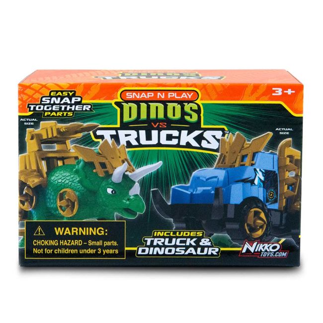 Ігровий набір – машинка та динозавр Triceratops green(15 x 6 x 10 см)  фото 2