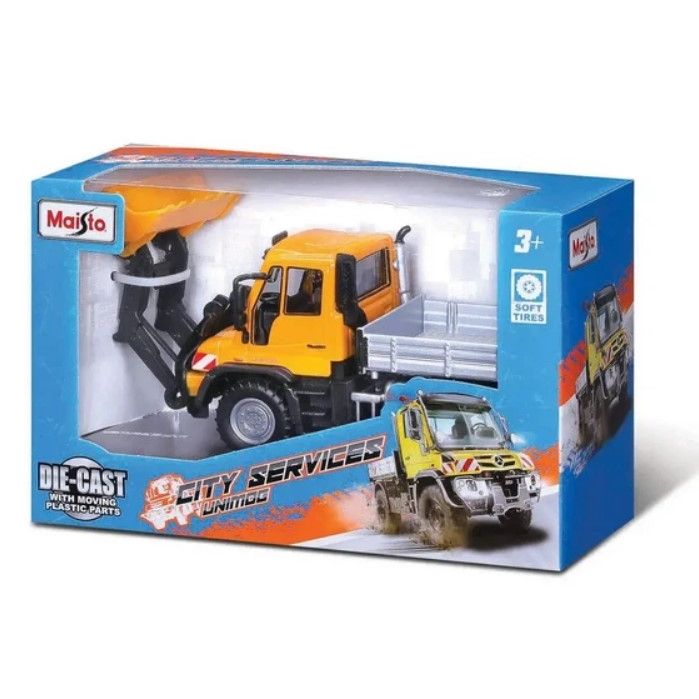 Машинка іграшкова "City Services- Вантажівка Unimog" (ЖОВТИЙ) 17х10,5х7 см  фото 2