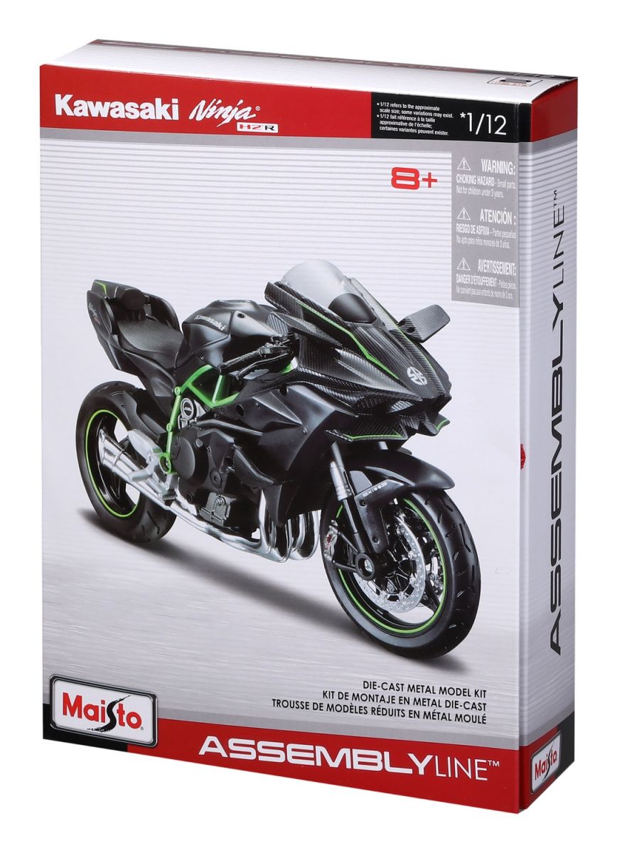 Збірна модель мотоцикла Kawasaki Ninja H2R, масштаб 1:12, сірий  фото 2