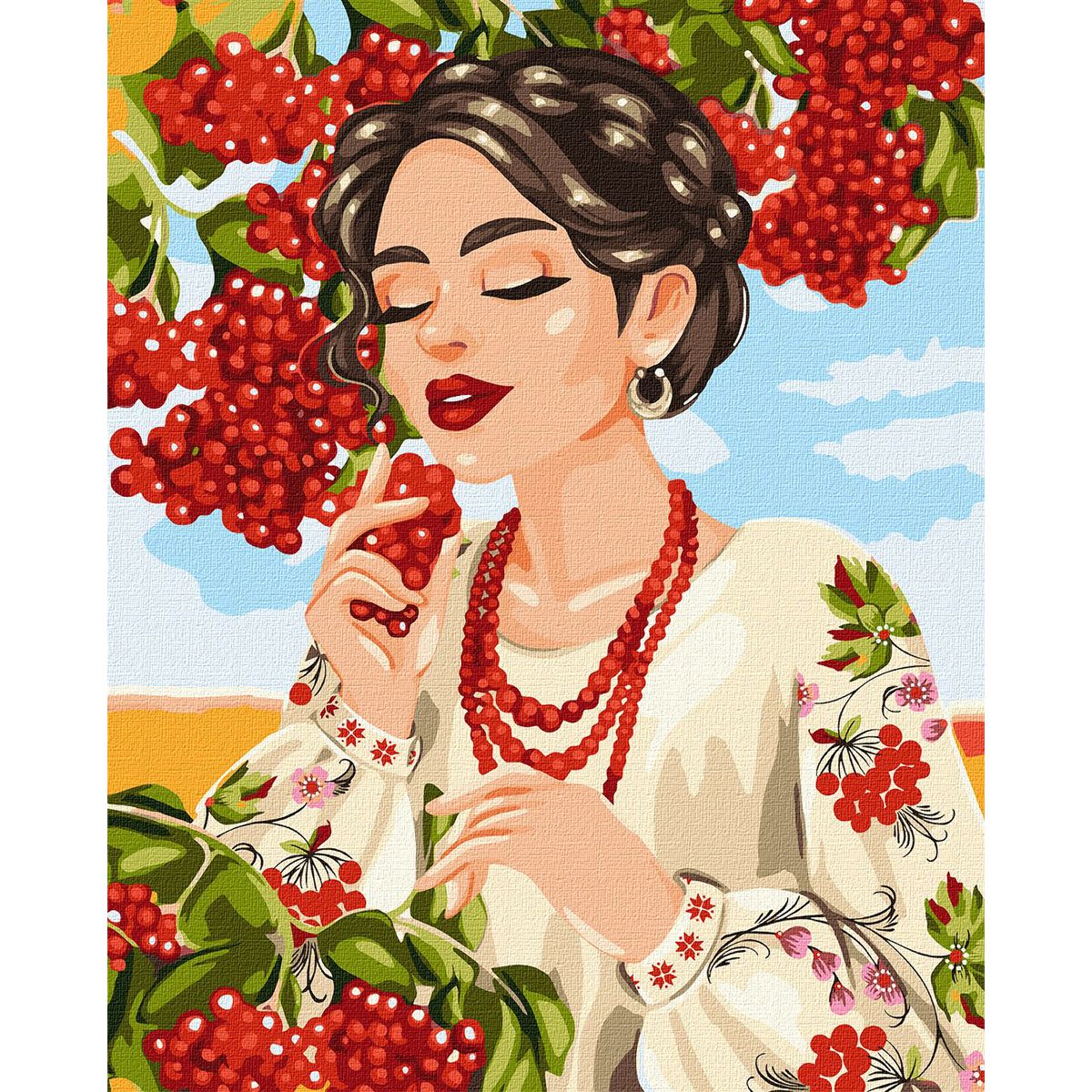 Набір для розпису по номерах.  "Червона калина" 40х50см  фото 1