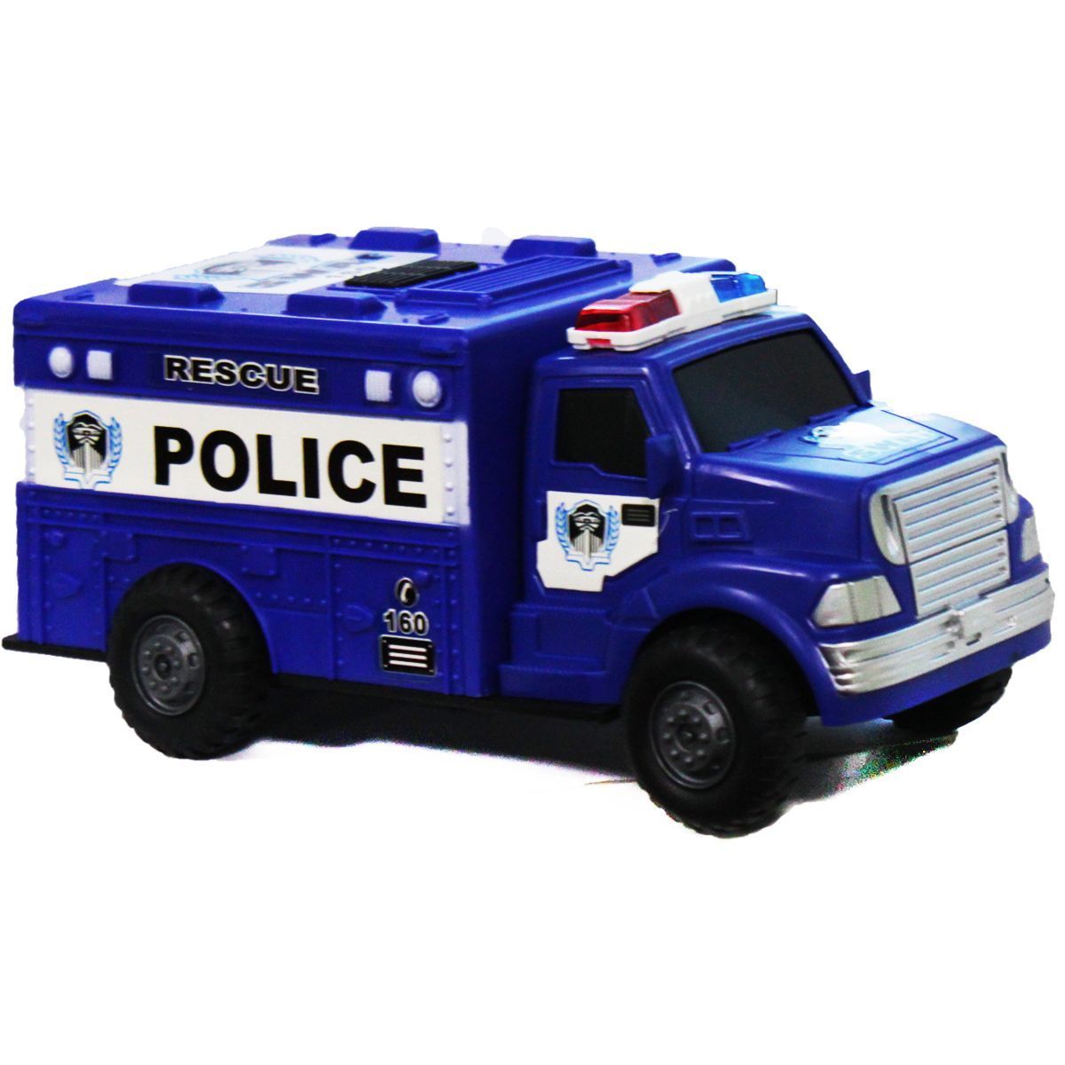 Уценка.  Машина инерционная полицейский фургон - Нет одного колеса