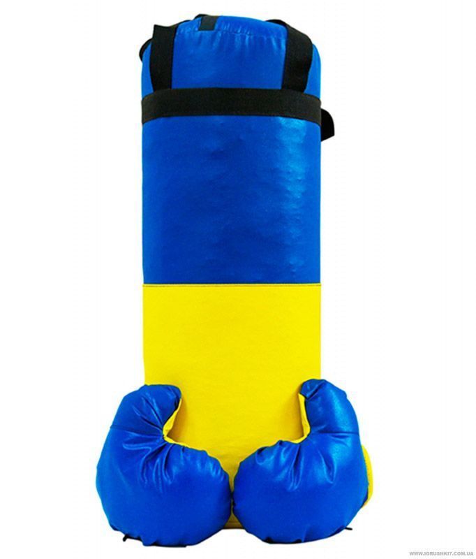 Уценка.  Боксерский набор Ukraine большой, 55 см - 2 пореза на груше