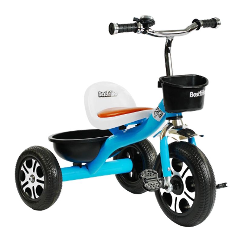 Велосипед 3-х колісний LM-5788 "Best Trike" (1) БЛАКИТНИЙ, піно колесо, метал. рама, дзвіночок, 2 кошики, переднє d = 26см, заднє d = 20см, в коробці Велосипед 3-х колісний LM-5788 "Best Trike" (1) БЛАКИТНИЙ, піно колесо, метал. рама, дзвіночок, 2 кошики, переднє d = 26см, заднє d = 20см, в коробці