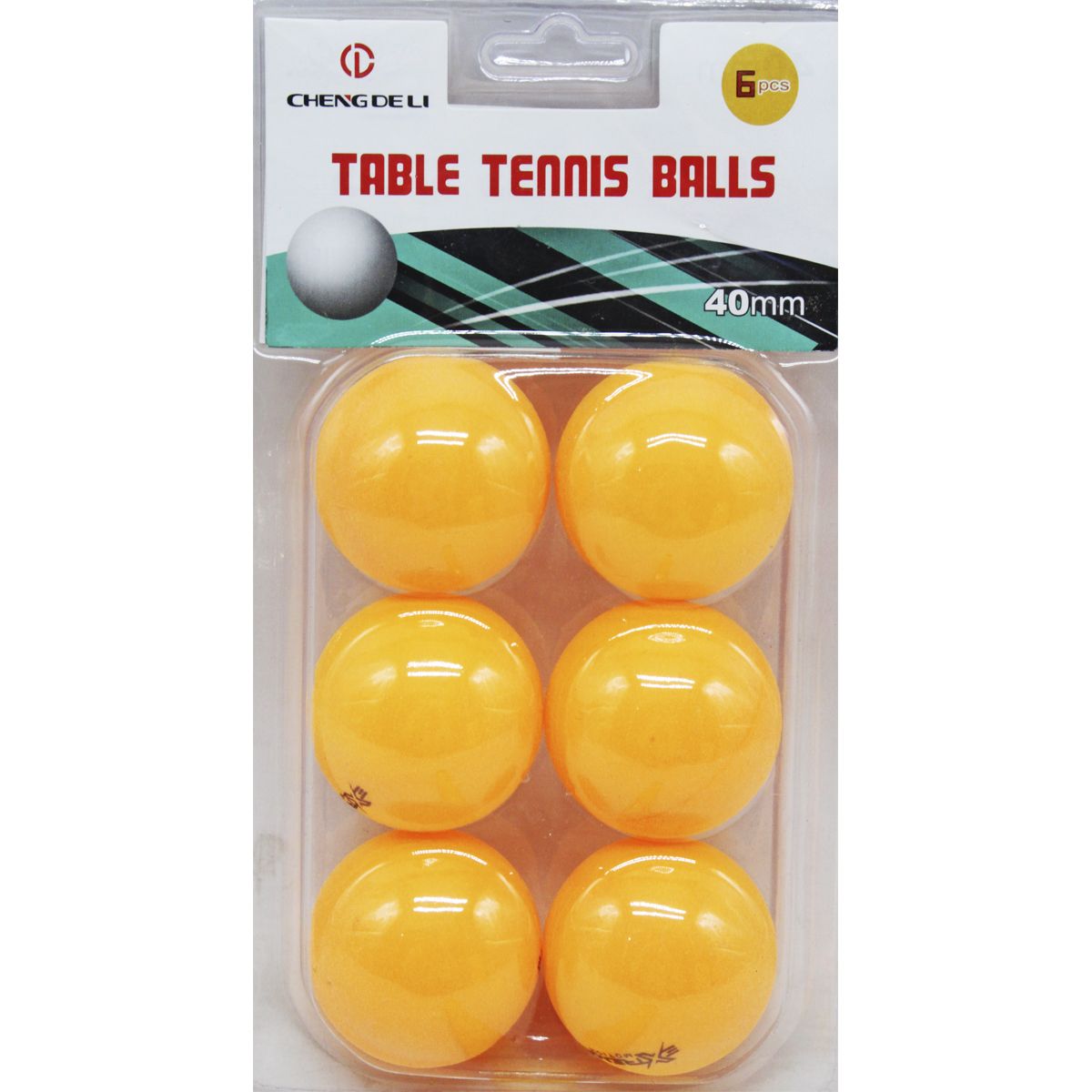 Набор мячиков для настольного тенниса, 6 шт.
