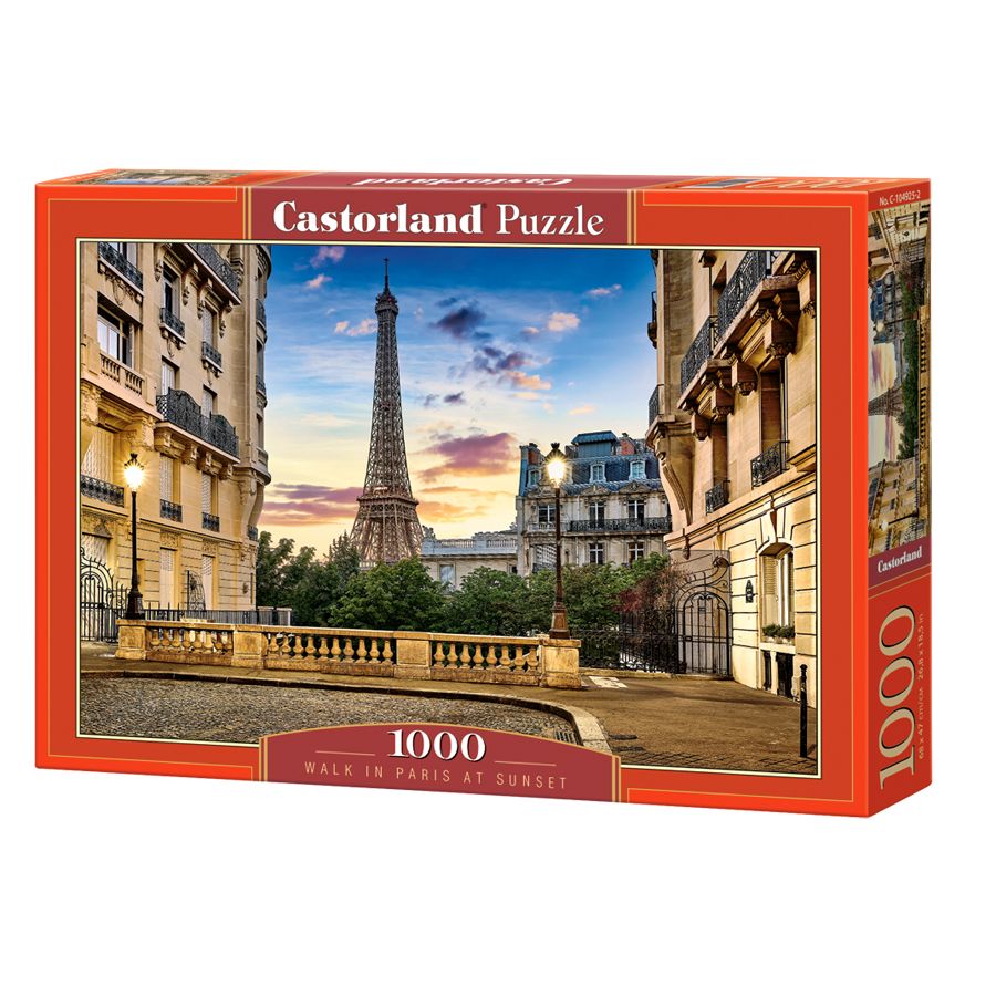 Пазли "Прогулянка Парижем на заході сонця", 1000 елементів