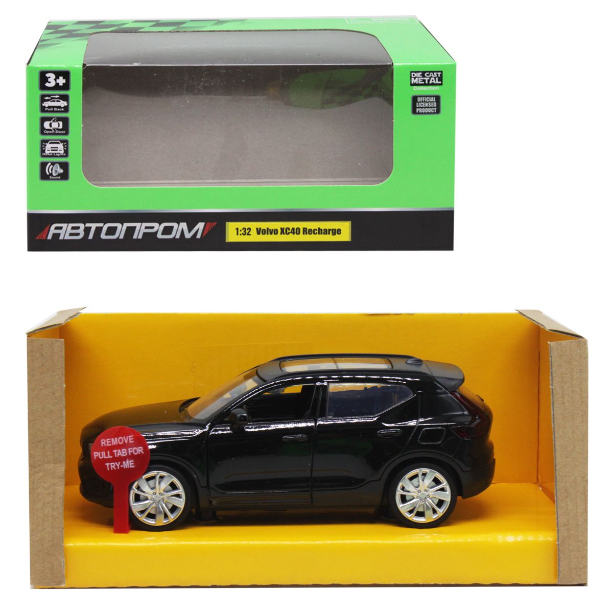 Машинка металева "АВТОПРОМ: Volvo XC40", чорна  фото 1
