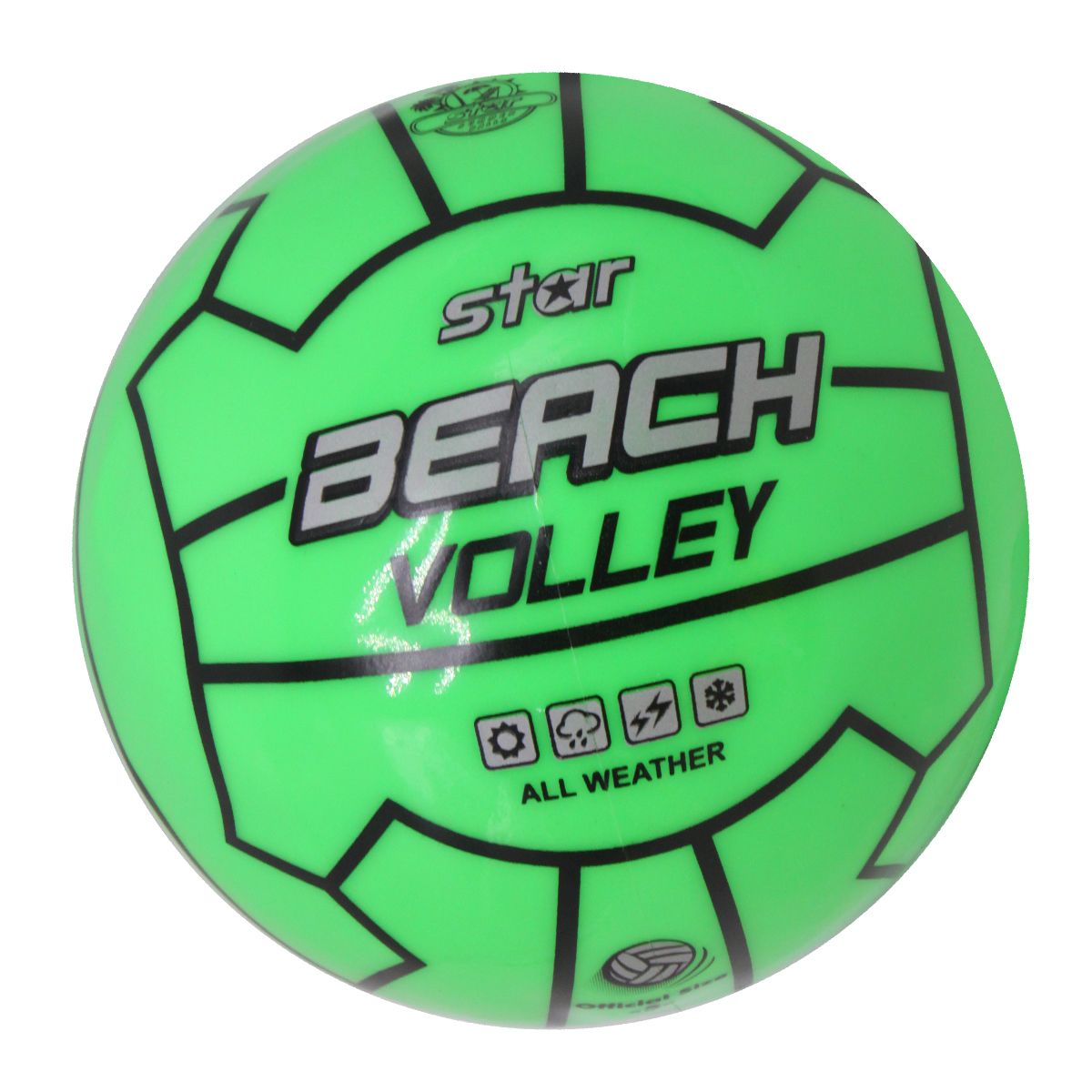 Мʼячик "Пляжний волейбол", 21 см  зелений