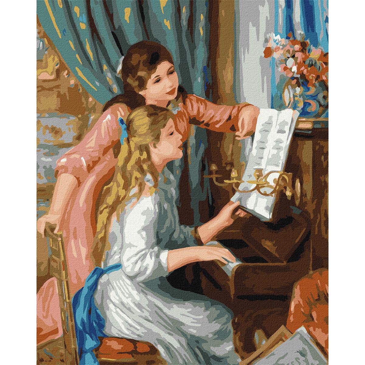 Картина за номерами "Дівчата за фортепіано" ★★★★