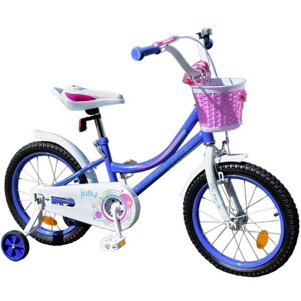 Велосипед дитячий 2-х коліс. 18'' 211813 (1 шт) Like2bike Jolly, бузковий, рама сталь, з дзвінком, руч. гальмо, зборка 75%