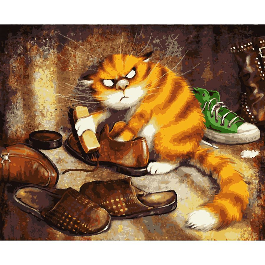 Картина за номерами "Незадоволений кіт" ★★★★★