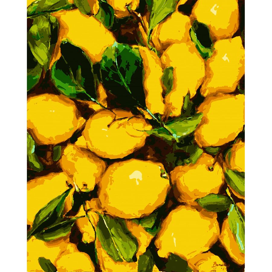 Картина по номерам "Сочные лимоны" ★★★★