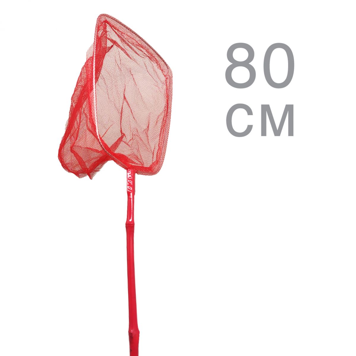 Сачок бамбуковий прямокутний, червоний (80 см)  фото 1