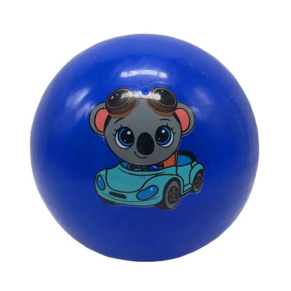 Мячик резиновый Зверушки, синий, 15 см