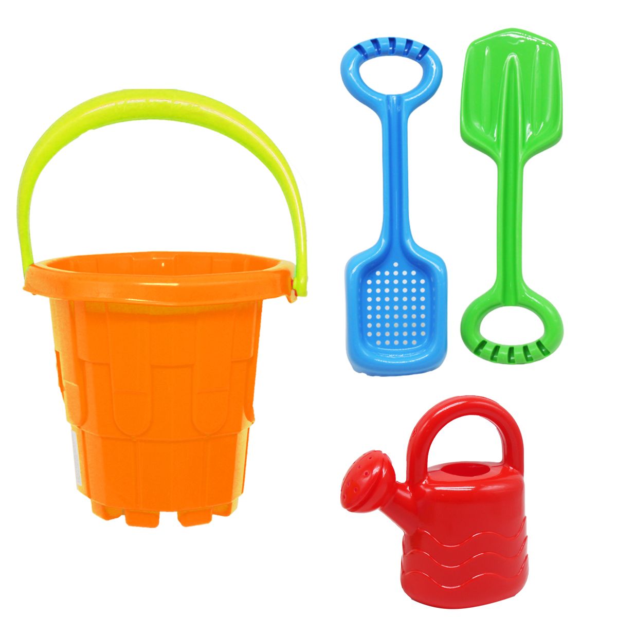 Пісочний набір пластиковий, помаранчевий (4 елем)  фото 1