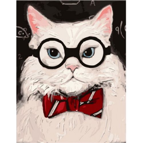 Картина по номерам "Интеллигентный кот" 40х50 см