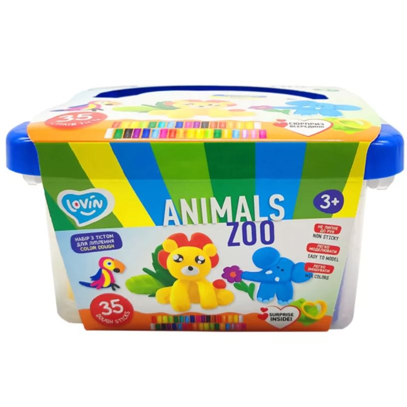 Набор теста для лепки "Zoo animals box"