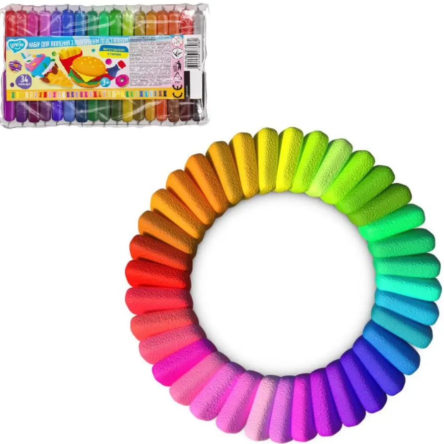 Набор воздушного пластилина, 34 цвета